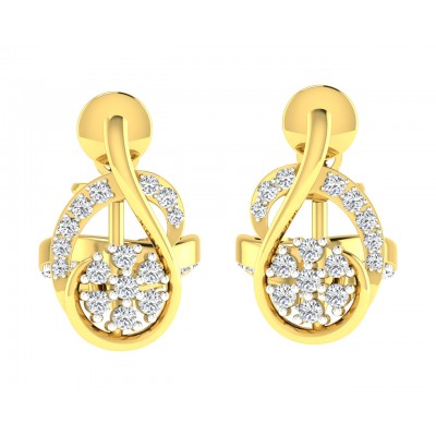 Leba Diamond Earrings In Gold